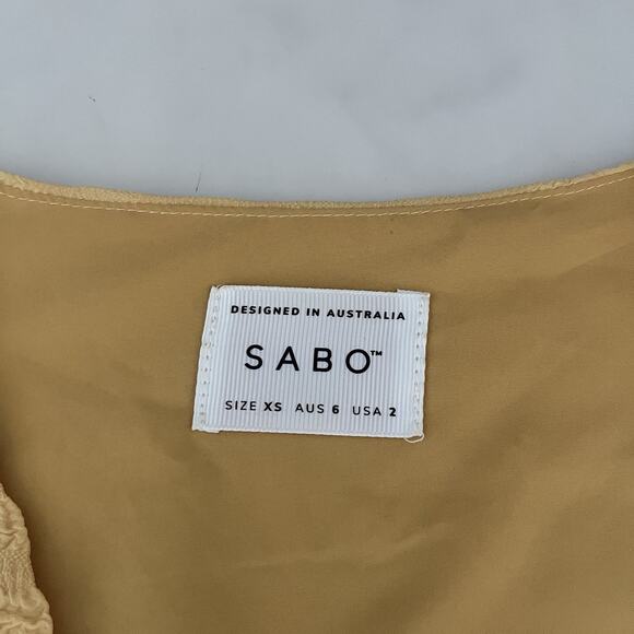 Sabo Skirt Tarelle mini Dress Honey Sz 2 preppy festival coquette core bohemian - Picture 3 of 13